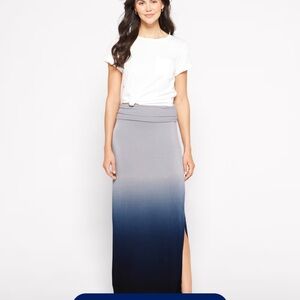 Splendid Zarah Gradient Blue and Gray Maxi Skirt - Size L